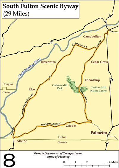 South Fulton Scenic Byway Driving Tour Map