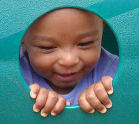 Child playing at Cobb County Park