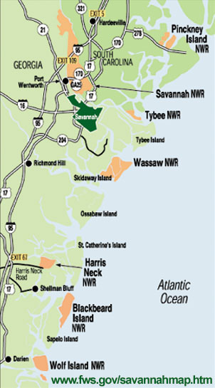 Harris Neck Wildlife Refuge Map