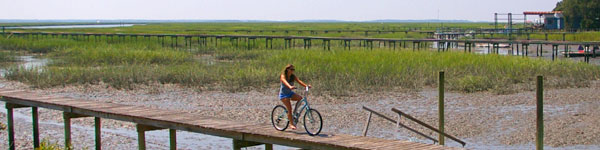 Biking at Little Tybee Island