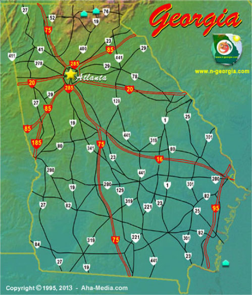 Georgia Lodging Map