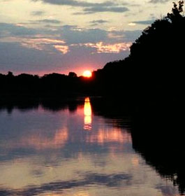 Oconee River at night