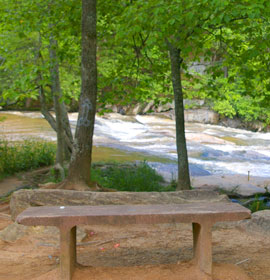 Cascading falls at Poole's Mill Bridge