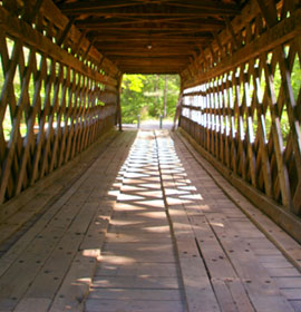 Inside Poole's Mill Covered Bridge