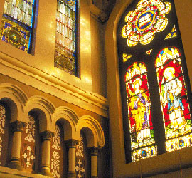 Stained Glass Window at Sacred Heart Cultural Center